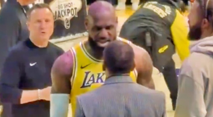 LeBron James confronting Stephen A. Smith over his comments about Bronny James