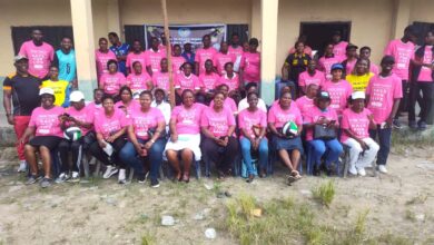 Teachers and coaches at the Udu netball training seminar under Project 2027 at Ovwian Secondary School.