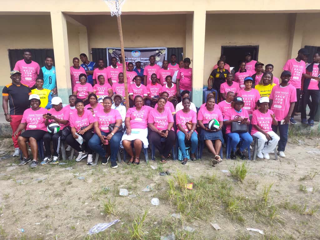 Teachers and coaches at the Udu netball training seminar under Project 2027 at Ovwian Secondary School.