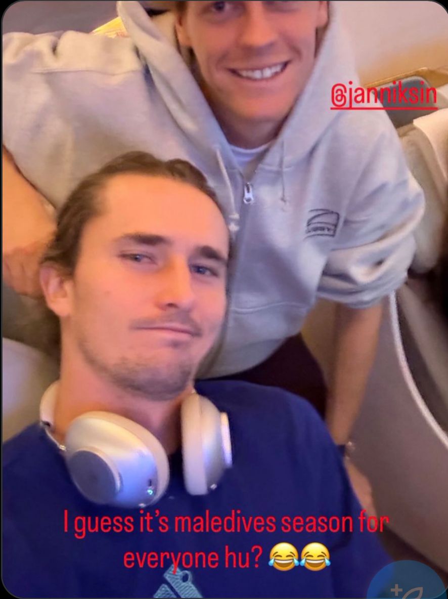 Zverev and Sinner share off season moment