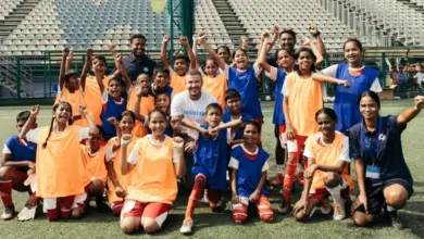 David Beckham in India sharing Football moments with kids