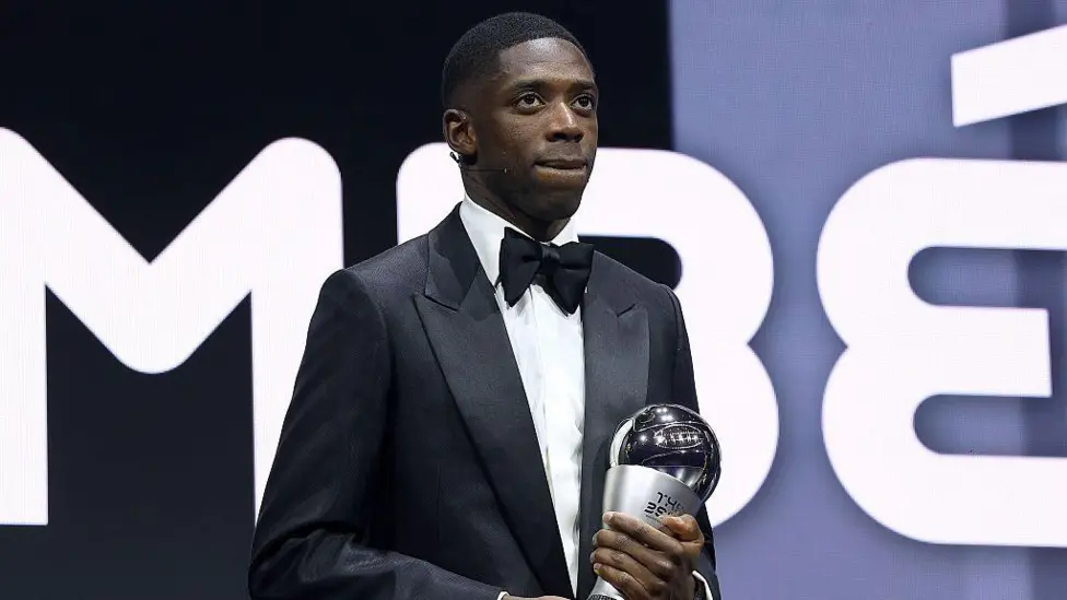 Paris St-Germain and France forward Ousmane Dembele has been named the Fifa men’s player of the year, SportsRation reports.