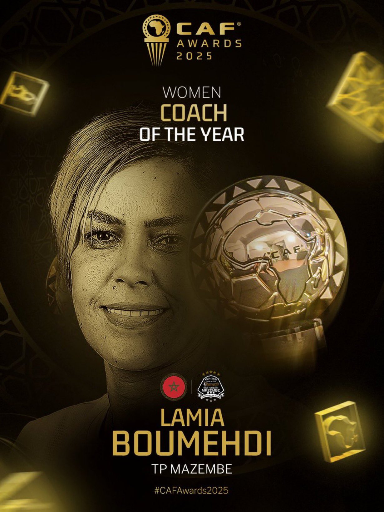 Lamia Boumehdi wins CAF Coach of the Year Again