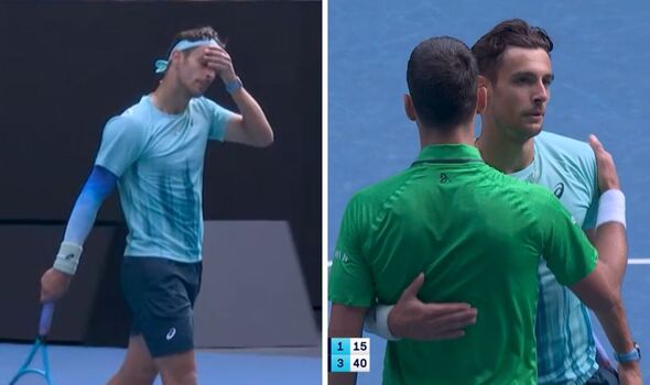 Lorenzo Musetti forced to retire against Djokovic