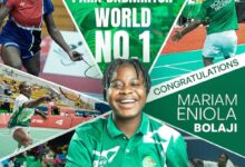 Eniola Bolaji rises to World No. 1 in Para-Badminton