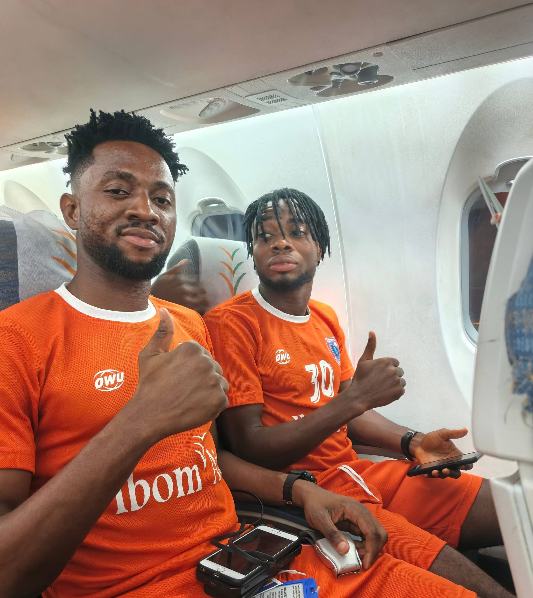 Akwa United players fly Ibom Air to Lagos State