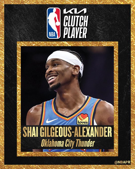 Shai Gilgeous-Alexander wins Clutch Player of the Year