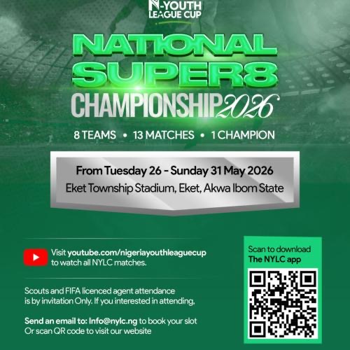 Eket will take centre stage in Nigerian youth football as the city has been selected to host the N – Youth League Cup National Super 8 Championship 2026.