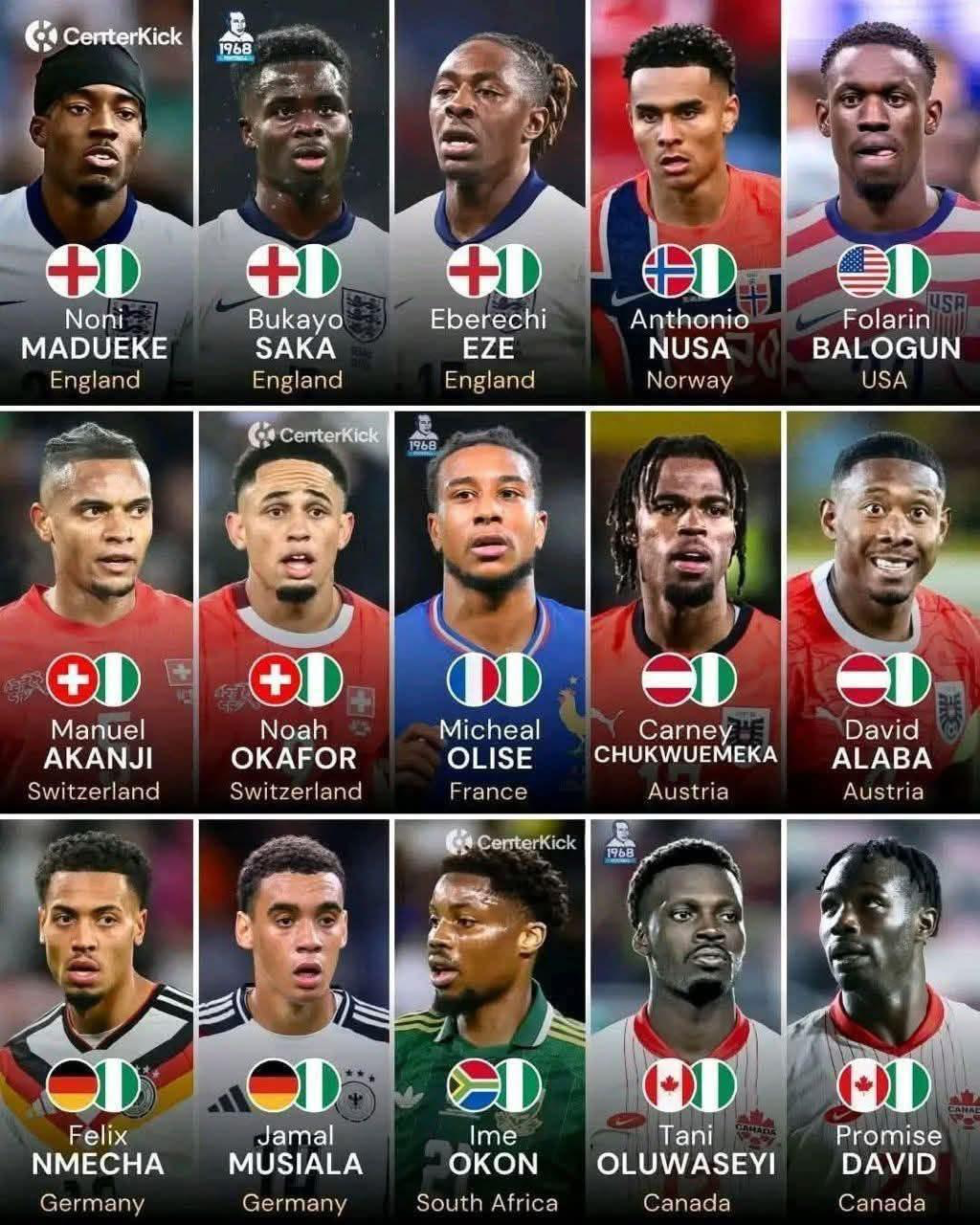 World Cup 2026: The Nigerian Stars Who Will Shine For Other Nations